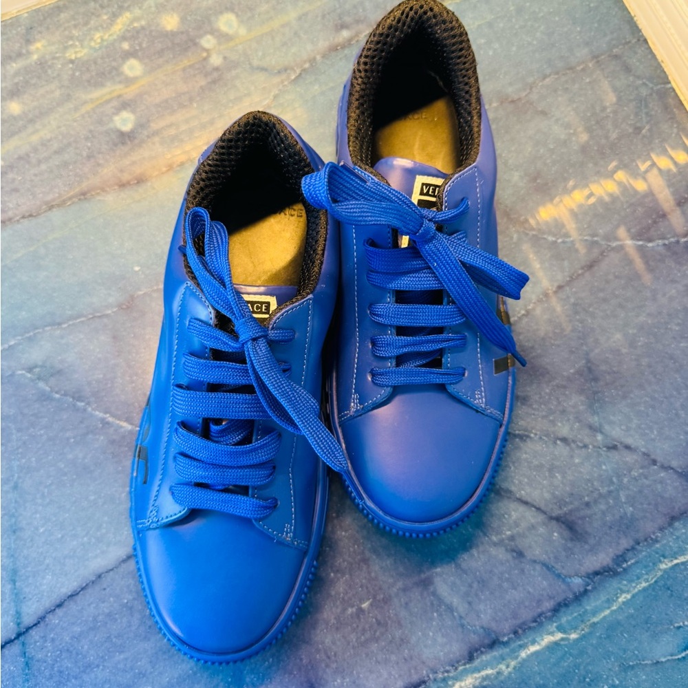Versace Vibrant Blue Men's Sneakers